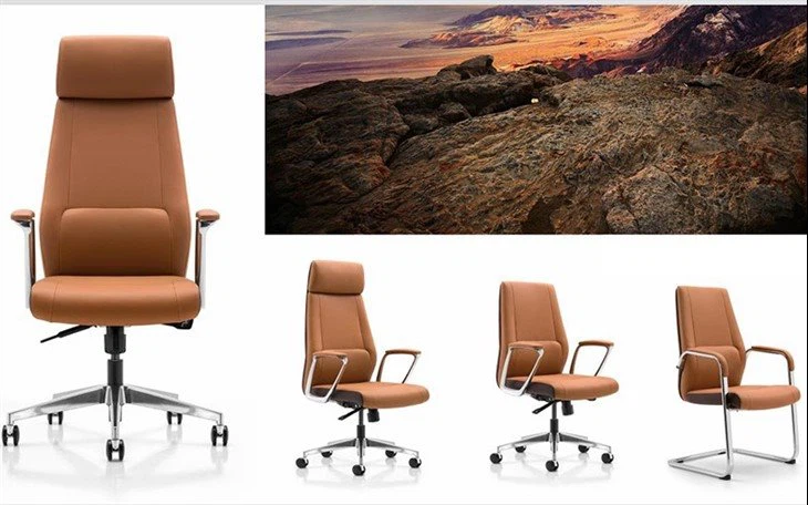 Korkeaselkäinen musta nahkainen toimistotuoli